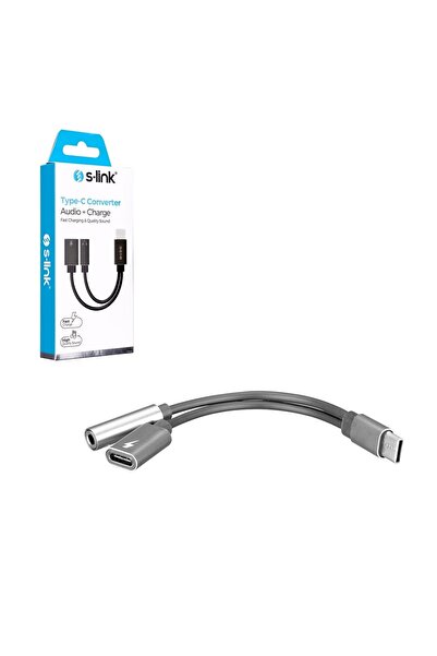 S-LINK Art002 X01 Type-C To 3.5 Jack+Type-C Çevirici  Sl-Ta45M Bernami Yeni