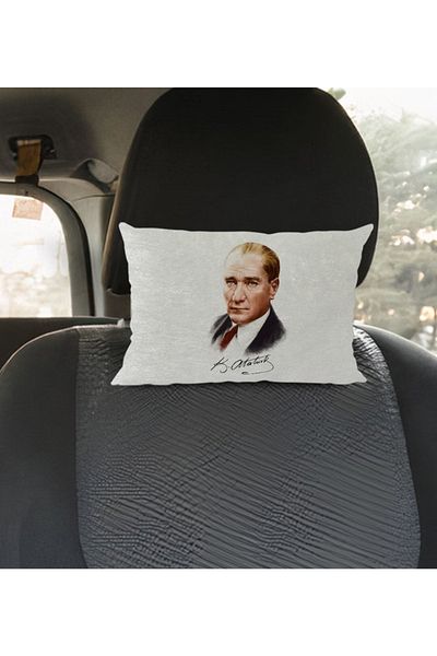 Bk Gift هدية وسادة مقعد سيارة مستطيلة بتصميم أتاتورك - 12