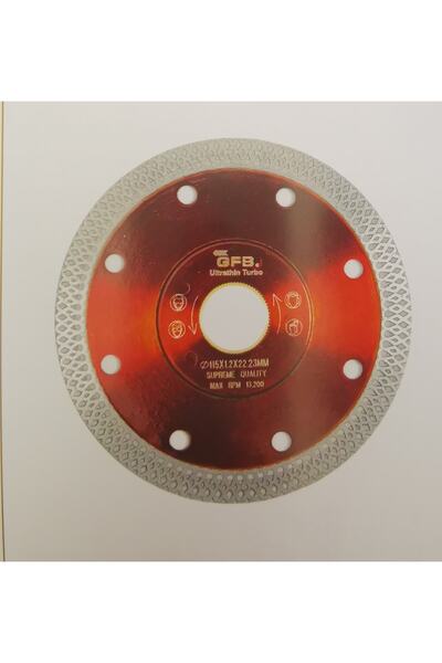 GFB Hassas Kesim Ince Turbo Elmas Seramik - Fayans Kesici 115 Mm Çapraz Diş.