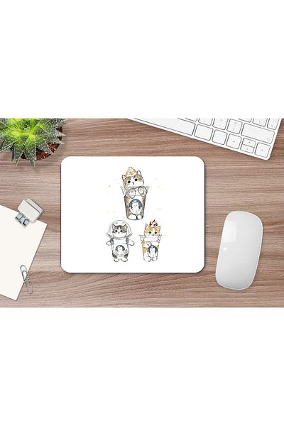 daystore Mouse Pad imprimat cu pisici, Mousepad Diktorean, Mause Pad, Office Mausepad, Baza anti-alunecare