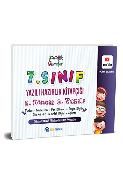 NSN YAYINEVİ 7. Sınıf Yazılı Hazırlık Kitapçığı 2. Dönem 2. Yazılı - Yüzlük S...