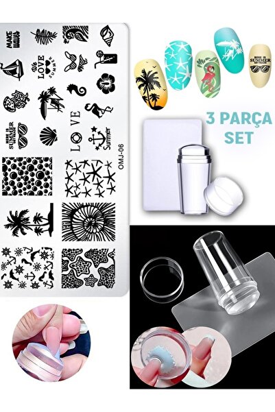 Kapıda Fırsatlar Stamper Ve Desen Baskı Paleti Desen Tabakası Baski Seti 3 Lu...