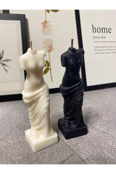 ersu store Aromatik Kokulu Venüs Kadın Roma Büst Takımı Dekoratif Mum El Yapımı