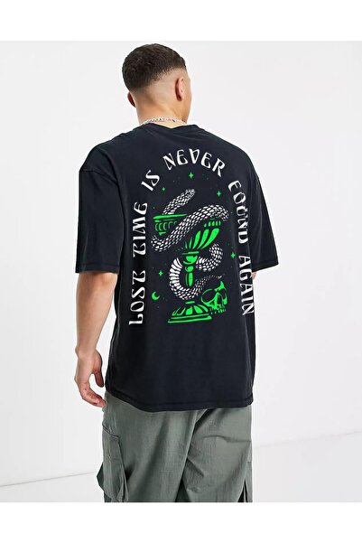 Ghedto Unisex Lost Oversize Tshirt Μαύρο