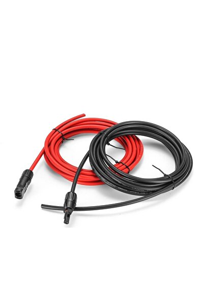 MEXXSUN 6mm2 Mc4 Soketli 14 Metre Solar Kablo Set (KIRMIZI-SİYAH) Toplam 14 M...