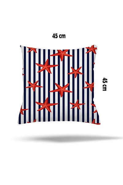 linazaitun Ethnic Patterned Geometric Striped Hidden Zipper Pillow Case