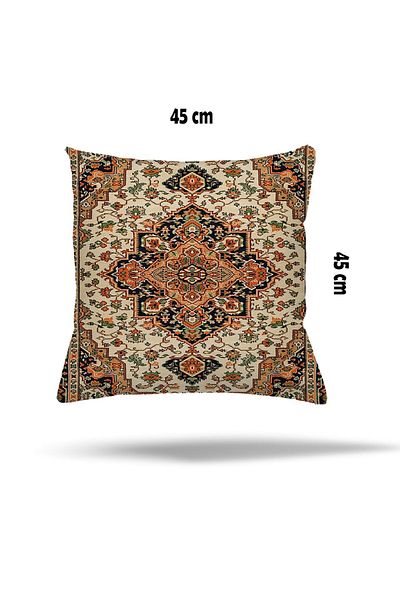 linazaitun Ethnic Floral Pattern Γεωμετρική Μαξιλαροθήκη Patchwork - Κρυφό φερμουάρ