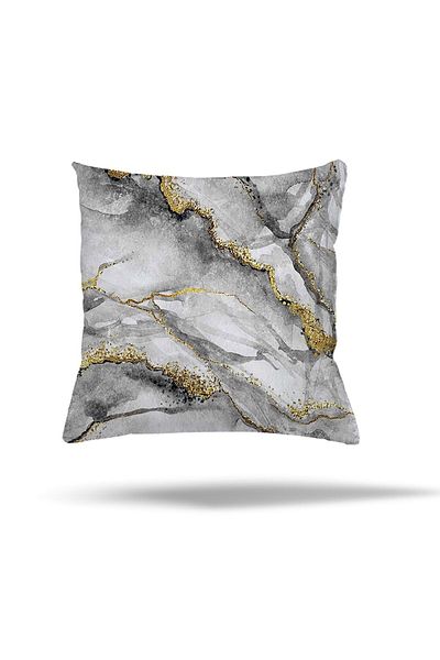 linazaitun Stone Marble Pattern Concealed Zippered Pillow Case Throw Pillow Case Seat Pillow Case