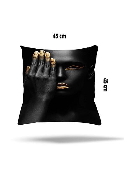 linazaitun Husă de pernă cu fermoar ascuns cu model de flori etnice