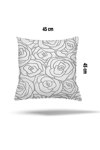 linazaitun Floral Marble Tie-Dye Patterned Zippered Pillowcase Throw Pillow Cover Seat Pillowcase