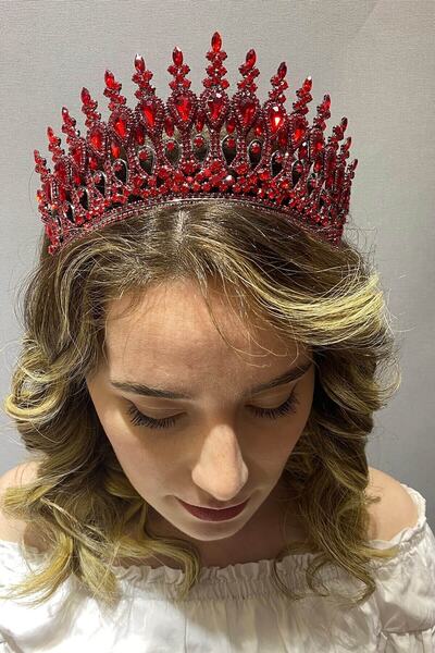 Bontex Coroană de henna roșie model Zenna – Accesoriu pentru mireasă