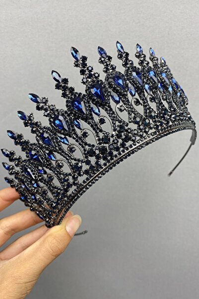 Bontex Νυφικό στέμμα γάμου σε μπλε ναυτικό χρώμα, μοντέλο Zenna, στέμμα νύφης...