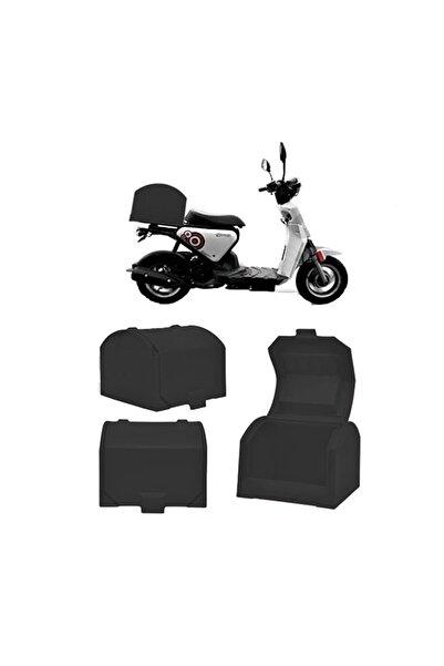 MKG Arora Cappucino 125 Motosiklet Servis Çantası Siyah 90 Lt Pizza Servis Ar...