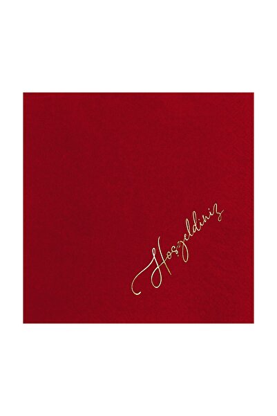 Story مجموعة من 16 منديل ورقي ملون مقاس 33 × 33 سم مع نقش ترحيب على شكل أوراق...