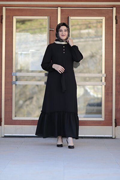 Zey&Ka Butik فستان مقاس كبير بخصر وأكمام مطاطية