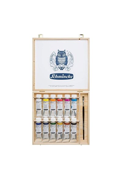 Sanathobi مجموعة طلاء زيتي من Schmincke Akademie Öl Color Wooden Box 12 × 60 ...