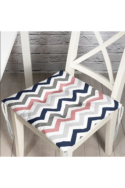 Realhomes Colorful Zigzag Motif Special Design Fluffy Chair Cushion