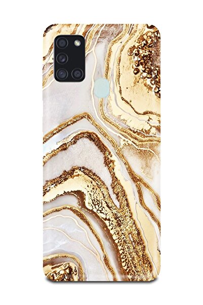 PERAX Samsung Galaxy M30s - M21 Gold Eposki Tasarım Telefon Kılıfı M30s030-59