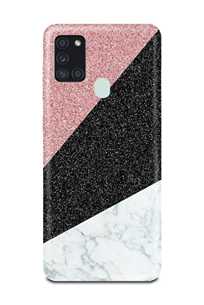 PERAX Samsung Galaxy M30s - M21 Mermer Ve Sim Göürünümlü Baskılı Telefon Kılı...