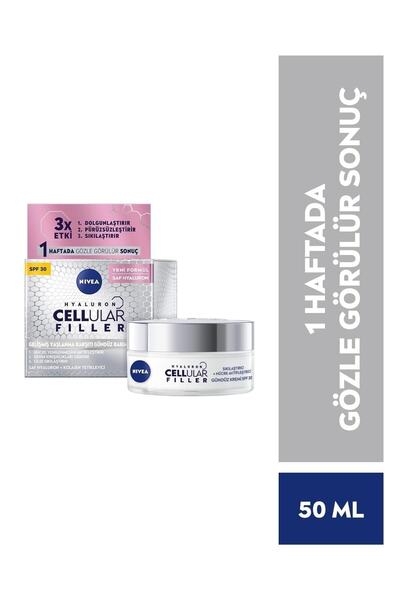 NIVEA Hyaluron Cellular Fıller + Sıkılaştırıcı Yaşlanma Karşıtı Gündüz Kremi Spf 30 50 Ml