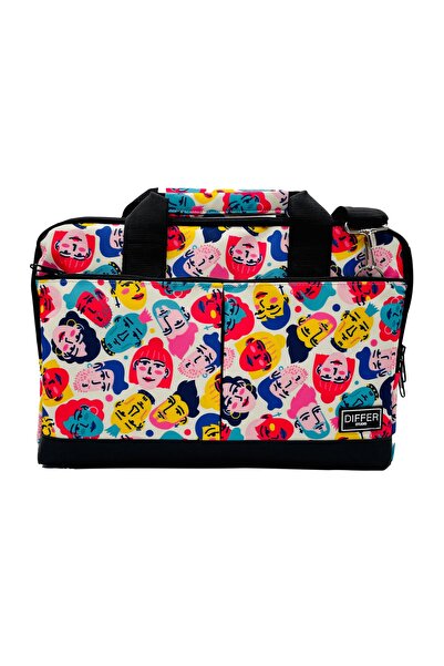 Differ 15.6'' Inç, Insan Desen, Omuz Askılı Ve Çapraz Notebook Laptop Macbook Çantası