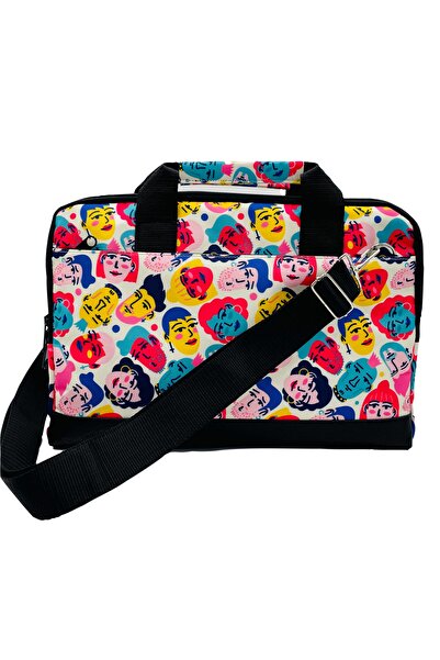 Differ 15.6'' Inç, Insan Desen, Omuz Askılı Ve Çapraz Notebook Laptop Macbook Çantası