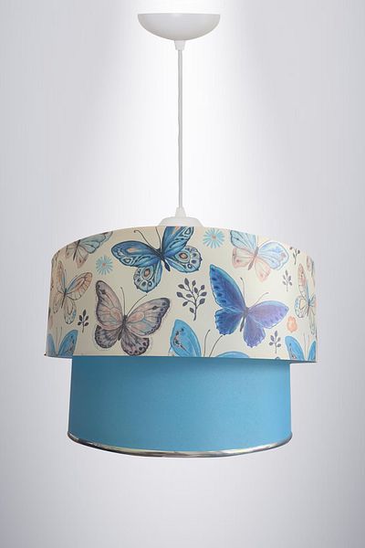 EvLight Genial Blue Butterfly Cake Chandelier