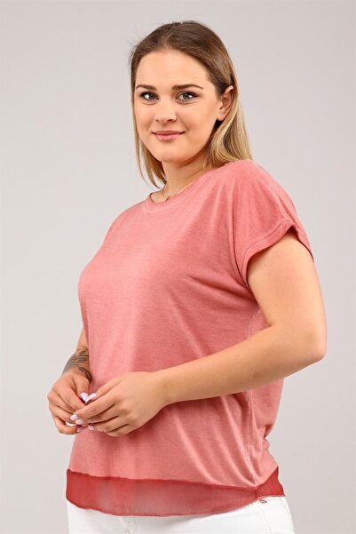 Seamoda Hemline Chiffon Aged Tshirt-tile