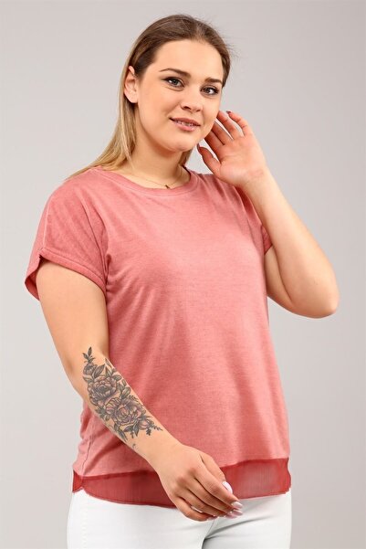 Seamoda Hemline Chiffon Aged Tshirt-tile