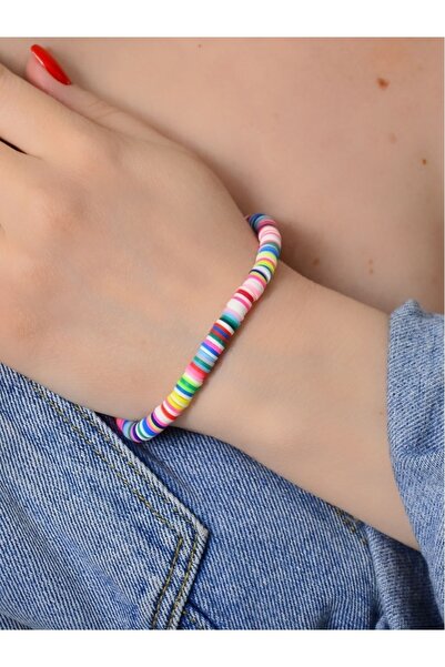Padore Accessory Çok Renkli Şık Polimer Yaz Bilekliği | Handmade
