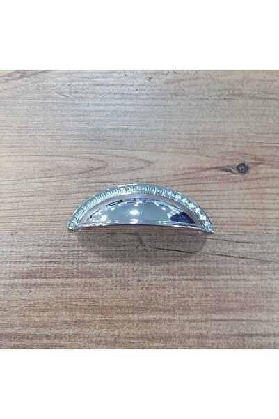 ARON Midye Çanak Tas Kulp 64 Krom Parlak Mobilya Vestiyer Çekmece Dolap Kapak Kulbu64mm