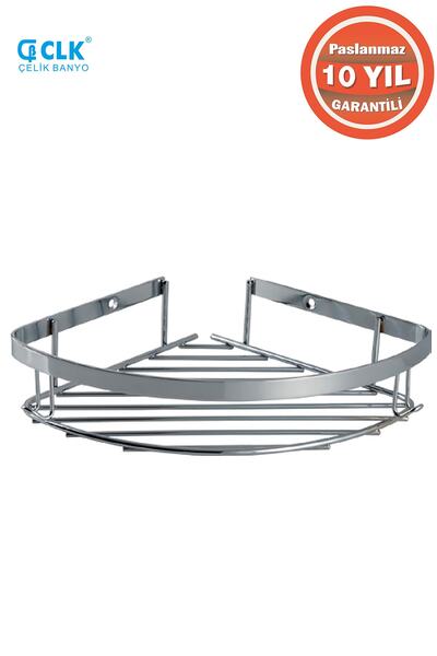 ÇELİK BANYO Oțel inoxidabil Zerrin 1 bucată 19x19 cm Suport pentru șampon Suport pentru burete de colț