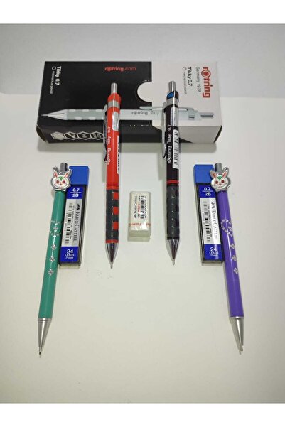 Rotring Tikyy 0,7 Uçlu Kalem 4'lü Set + Silgi+120'li Min
