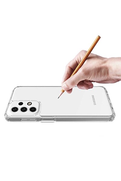 m.tk moveteck Samsugn Galaxy A32 4g Kılıf Kamera Korumalı 2mm Kalınlıkta Anti Shock Şeffaf Sararmaz Silikon