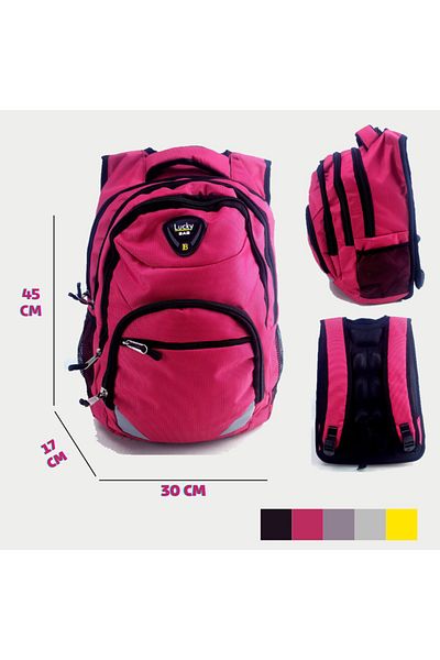 LUCKY BAG Ροζ Νεανικό Δημοτικό Σχολείο Γυμνάσιο Μαθητικό Σχολείο και καθημερινή τσάντα