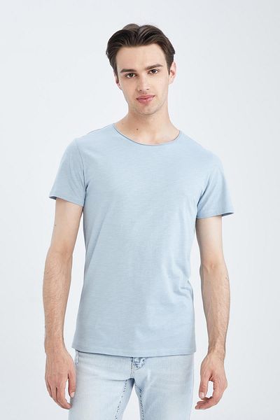 DeFacto Základní tričko Slim Fit Crew Neck