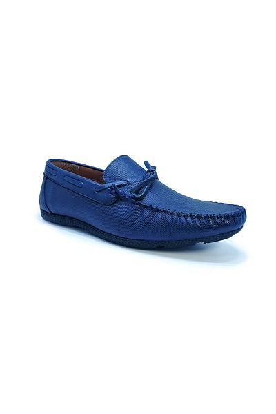 MARCOMEN Navy Blue Inner Outer Genuine Leather Men's Casual Loafer Shoes -233277