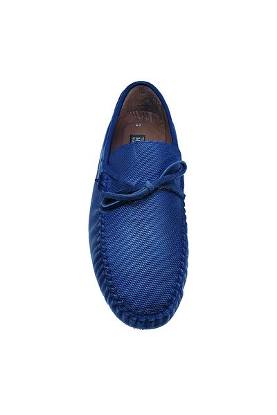 MARCOMEN Navy Blue Inner Outer Genuine Leather Men's Casual Loafer Shoes -233277