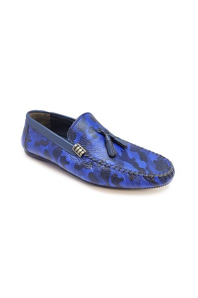 MARCOMEN Blue Inner Outer Genuine Leather Men's Casual Loafer Shoes -247758