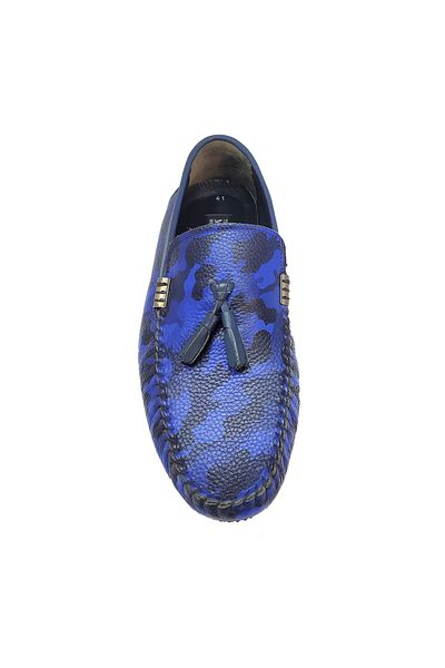 MARCOMEN Blue Inner Outer Genuine Leather Men's Casual Loafer Shoes -247758
