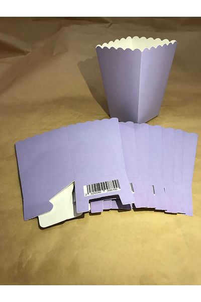 Deniz Party Store علبة ذرة 8 قطع ماكارونس ناعمة ليلك