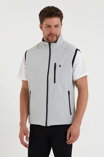 Sporting Men's Stone Color Softshell Waterproof Vest