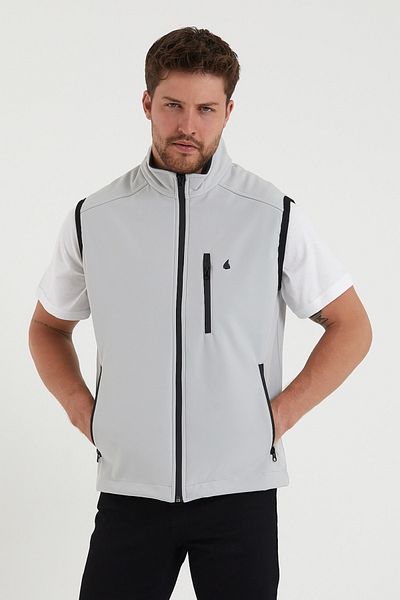 Sporting Men's Stone Color Softshell Waterproof Vest