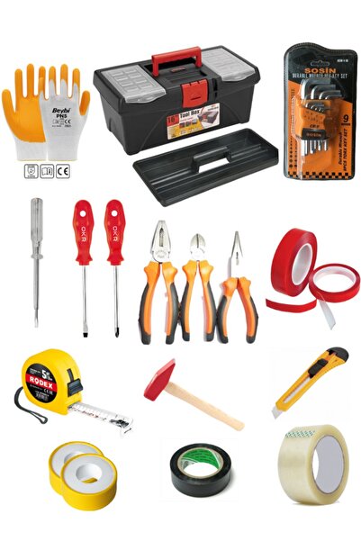 emf hırdavat Ev Alet Çantası 16 Parça Takım Çantası Seti