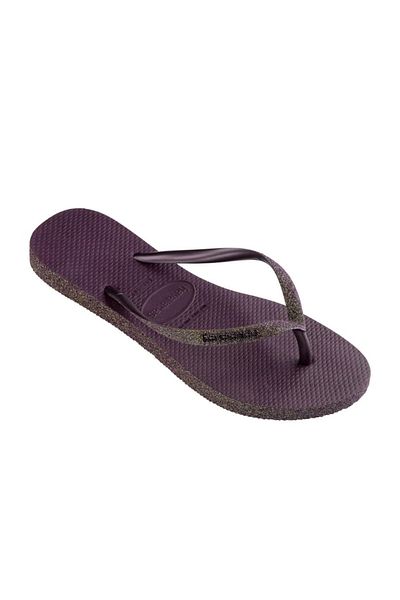 Havaianas Slim Sparkle II Women's Slippers - Claret Red