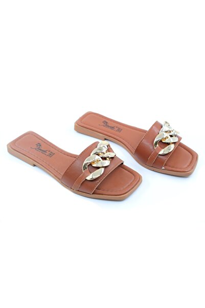 Lily Comfy Kadın Zincir Detaylı Küt Terlik