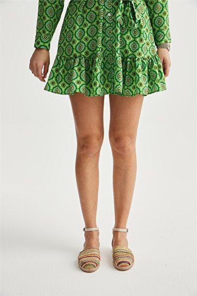 StWenn Women's Ballerina Straw Knitted Rainbow Knitted Ballerina Ballerina