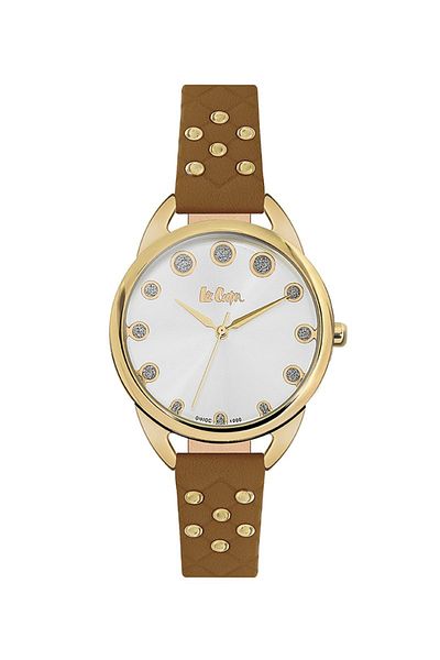 Lee Cooper Brown Leather Cord Stylish Women's Wristwatch (24 MONTHS WARRANTY) Lc06388.132