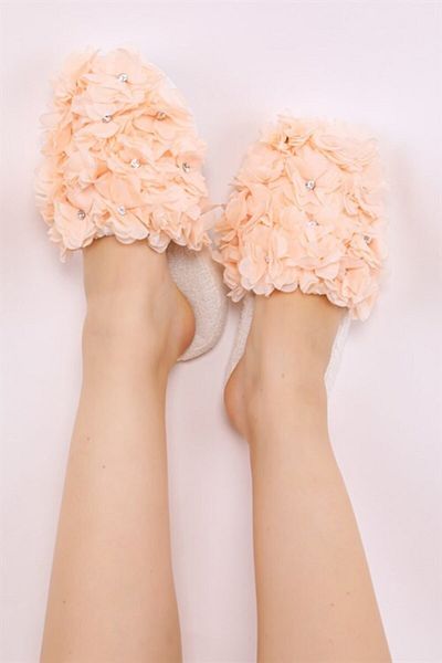Evsay Laser Rose Maternity Slippers Salmon