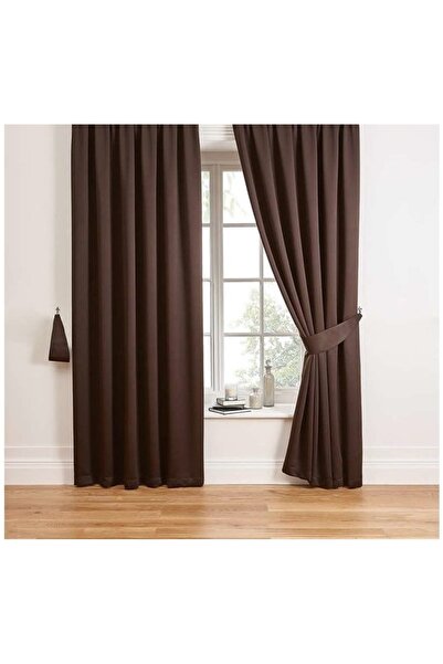 GÜNEŞ PERDE Blackout Fon Perde Kahverengi